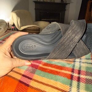 CROCS Black Dual Comfort Slides